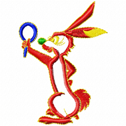 Rabbits Embroidery Design 9